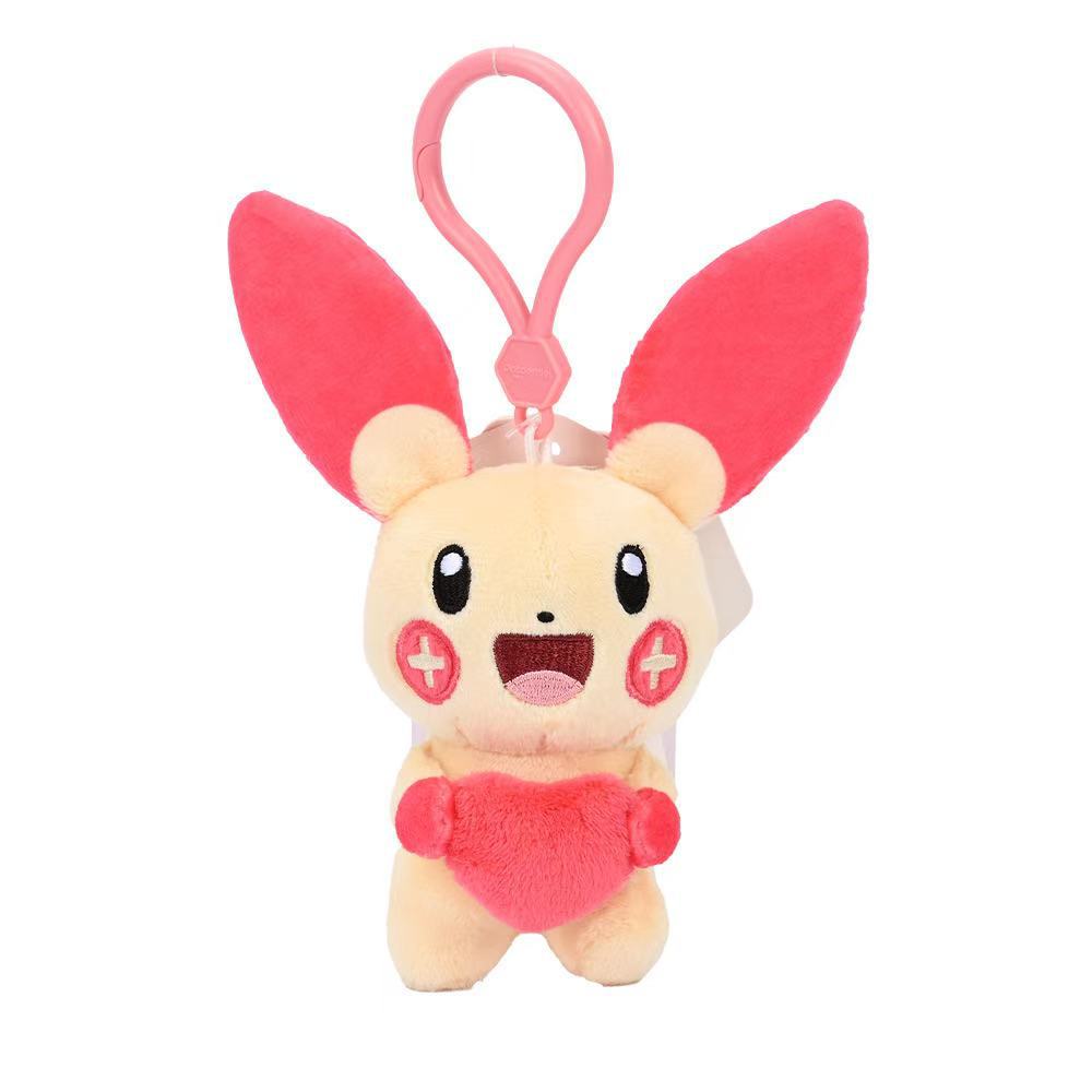 Colgante auténtico de pokemon, colgante de muñeco de Pikachu, juguete de peluche Eevee, mochila de pokemon, muñeco
