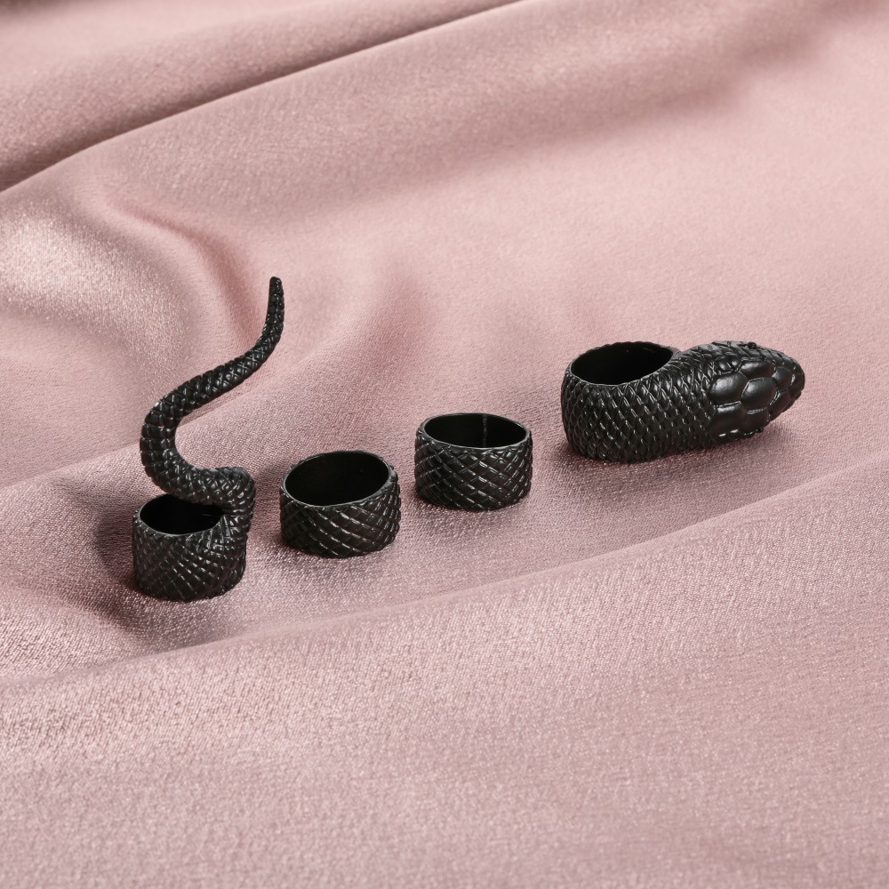 Fashion New Punk Snake-shaped Ring 4-piece Set Wholesale Nihaojewelry display picture 6