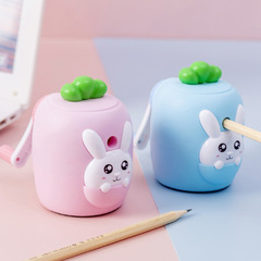 創意卡通小兔子手搖鉛筆刀兒童學習文具轉筆刀學生用品卷筆刀批發