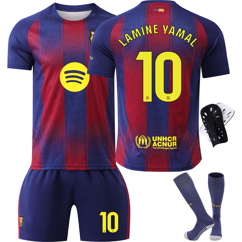 2526 Barcelona No. 10 Yamal Jersey No. 9 Lewandowski 8 Pedri 6 Gavi 10 Messi Champions League Football Uniform 2526 Barcelona No. 10 Yamal Jersey No. 9 Lewandowski 8 Pedri 6 Gavi 10 Messi Champions League Football Uniform