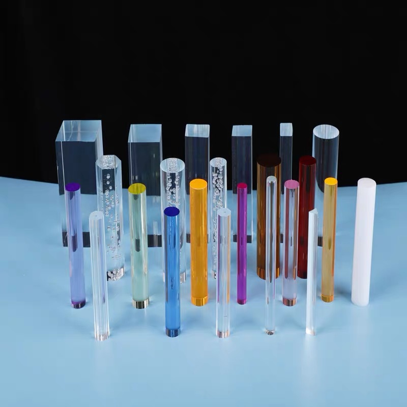 工厂直供透明彩色亚克力棒有机玻璃管方棒梅花管内齿条纹管现货