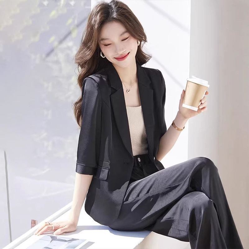 Summer High-End Women's Suit Set, Thin Style, 2026 New Model, Classy Professional Look, Petite Blazer