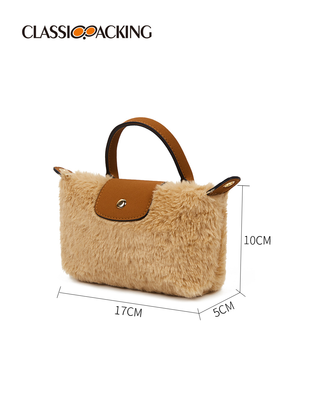 Bolso de cordero de otoño e invierno mini bolso de piel portátil nuevo bolso de bola de masa de mensajero de un solo hombro para mujer