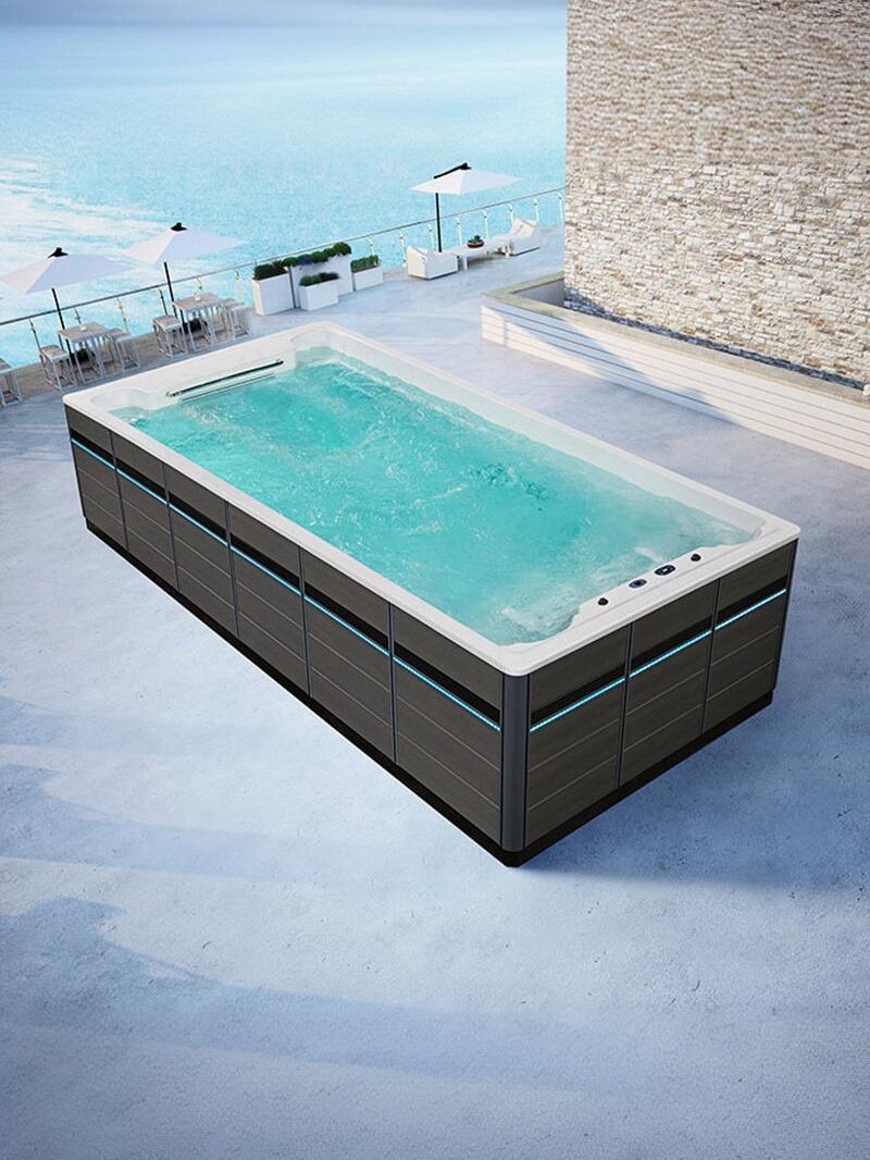 KERIKAN piscina doméstica sin límite inteligente casa de temperatura interior y exterior patio de la casa azotea piscina