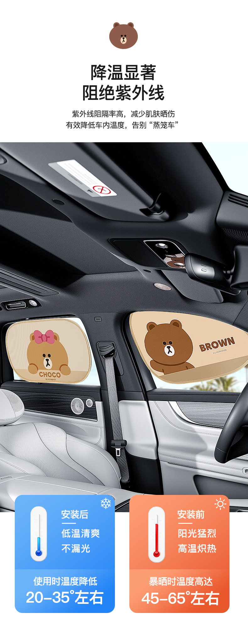 Car Sunshade Curtain, Car Window Sun Protection and Heat Insulation, Car Window Curtain, Side Window Privacy Curtain, Front Windshield Sunshade