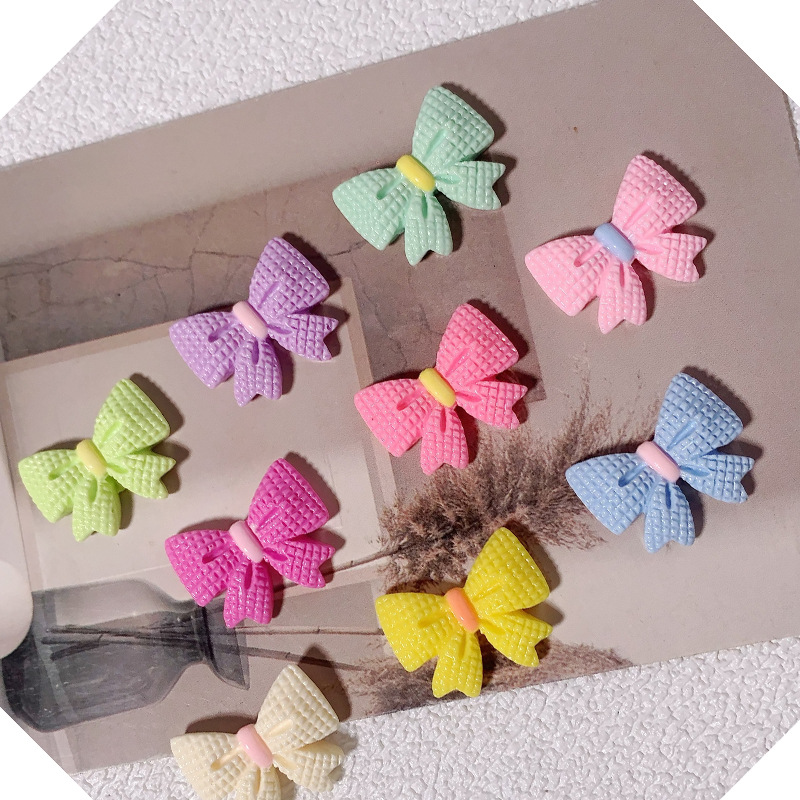 Nuevo macarón arco de color DIY accesorios de resina crema pegamento para el cabello adornamiento para el cabello agujero agujero zapatos sujetador material de taza