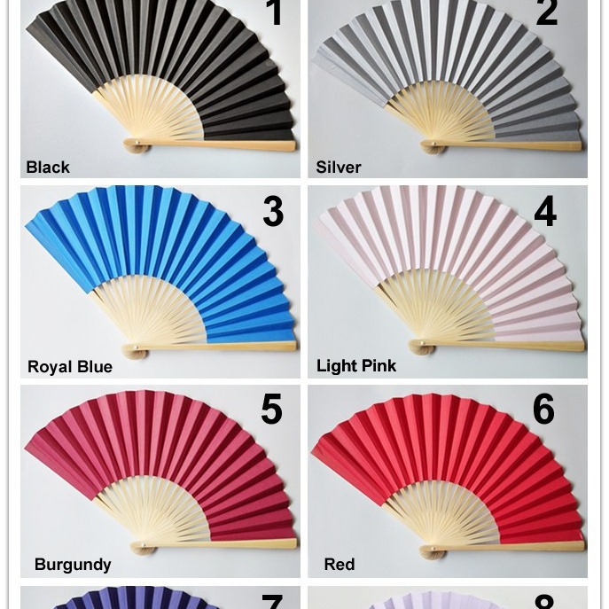 Song Xiaozhu 2018 nuevo ventilador de papel de color de hueso recto de una sola cara de 23CM ventilador de papel de alta gama