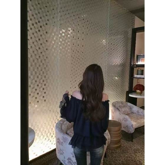 Du Zong's Tiancai Blues * Royal Sister Korean Style Shoulder Long Sleeve Chiffon Loose Gentle Design Elegant Top