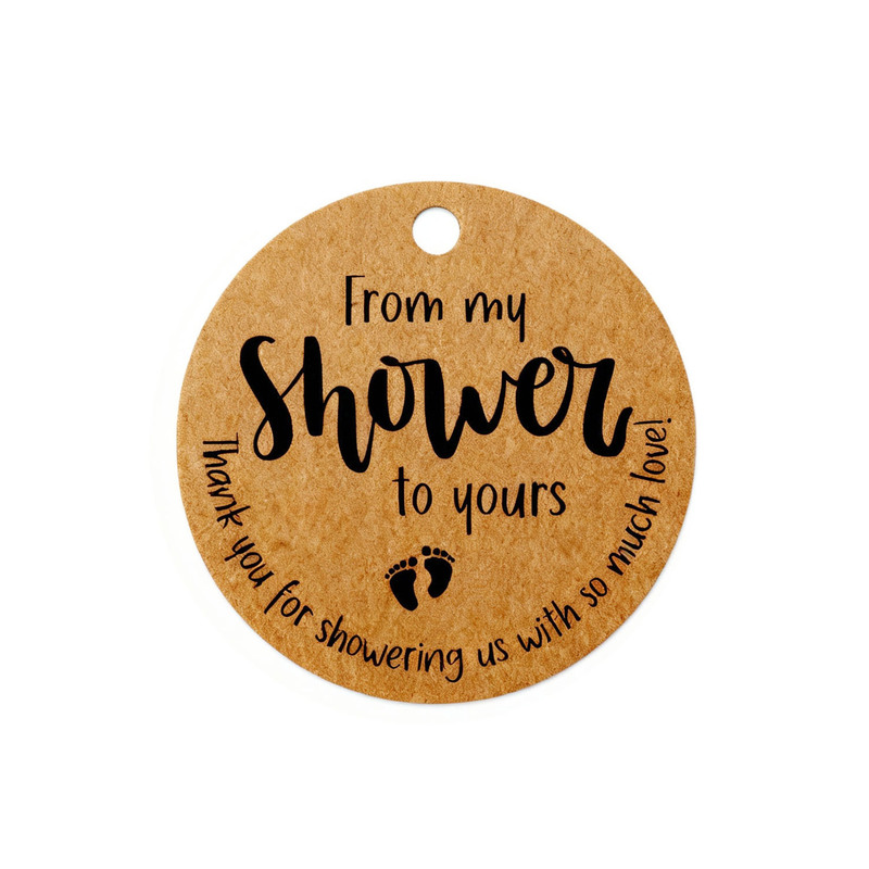 Cross-Border Supply Thank You for Your Arrival Footprint Kraft Paper Round Tag Dessert Baking Label Packaging Tag Packaging