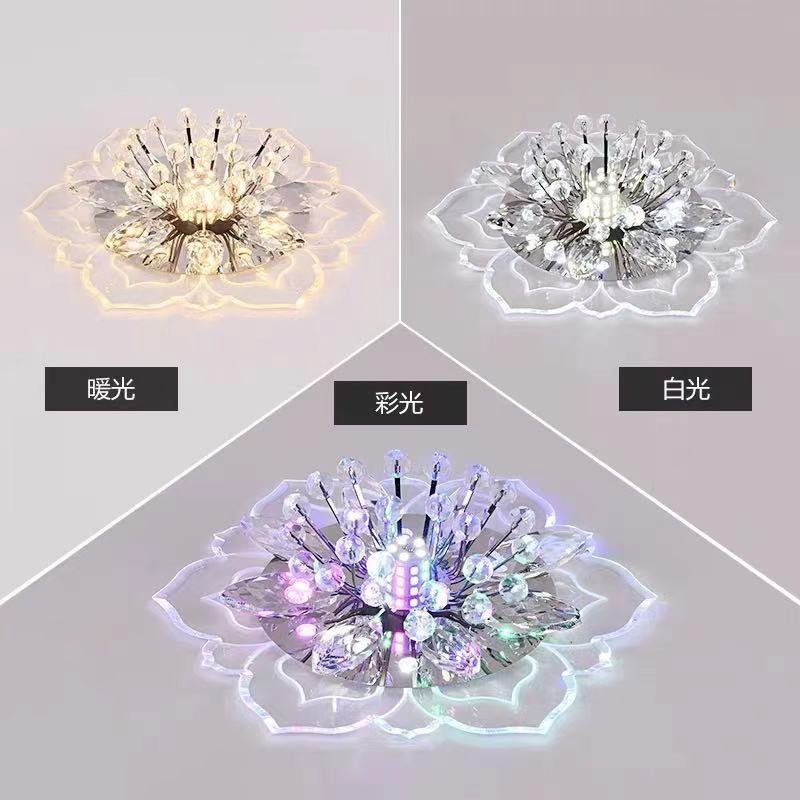 Proyector LED lámpara de techo empotrado cristal downlight lámpara de pasillo moderno simple lámpara de pasillo creativo