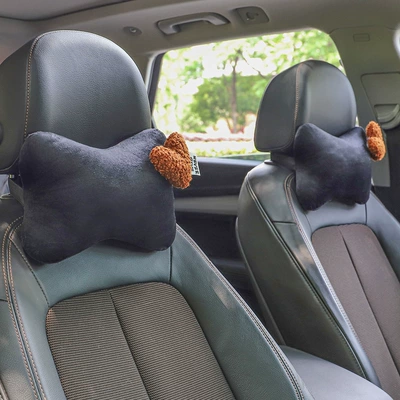 Car Rear Pillow, Heart — Headrest - black-coffee-love-pair