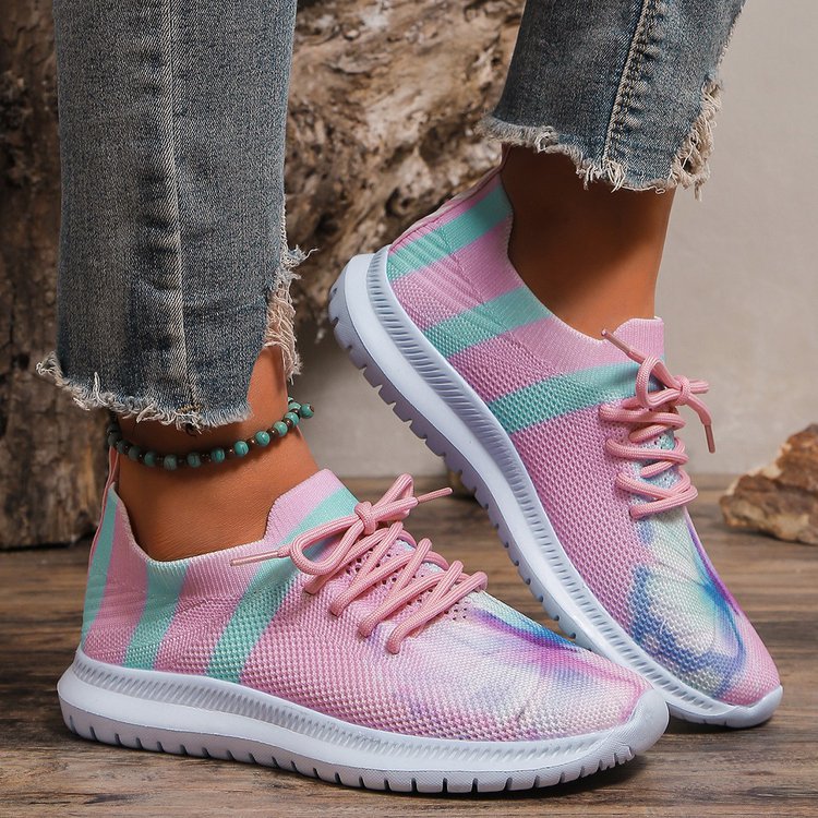 Women's Casual Printing Color Block Round Toe Sports Shoes display picture 6