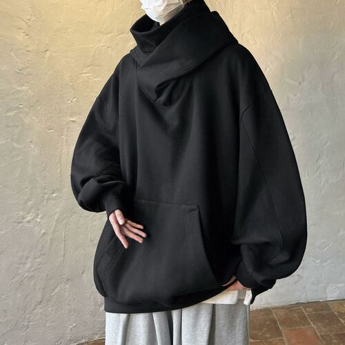 Society terror Dark Warrior charging hoodie men's autumn and winter heavy functional coat oversize American high-necked hoodie