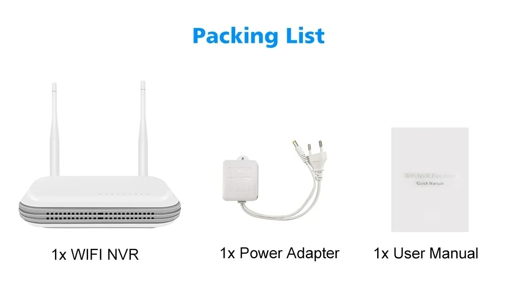 NVR Mini WiFi NVR 8CH 3MP 4CH 5MP H.265 Onvif Kablosuz Ağ Video Kaydedici