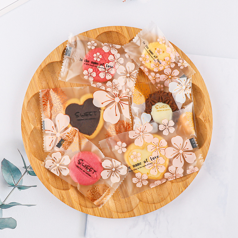 创意雪花酥糖果机封袋小清新牛轧糖烘焙饼干包装袋自封袋子