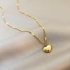 Necklace, chain for key bag , accessory stainless steel heart-shaped, 2021 years, simple and elegant design, light luxury style