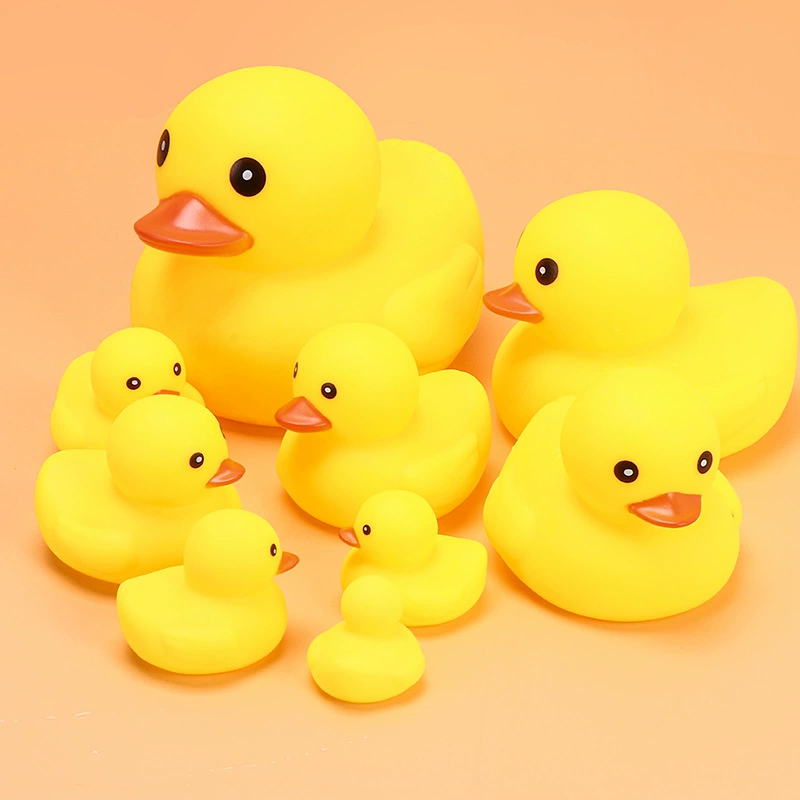 B.Duck, игрушка для игры в воде из мягкой резины, жёлтая уточка для плавания, антистресс, издаёт звуки