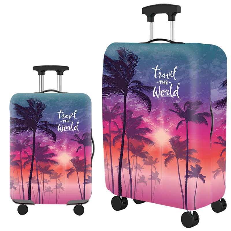 cubierta de maleta gruesa y resistente al desgaste cubierta de caja elástica caja de tracción cubierta de polvo cubierta de maleta de viaje impresión completa