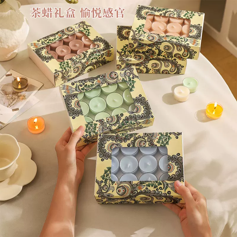 彩色茶蜡手工小蜡烛香薰浪漫情调表白生日氛围感摆件香氛蜡烛批发