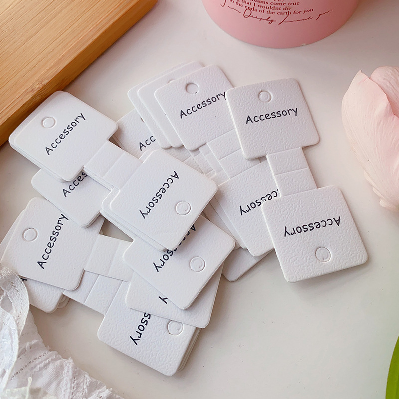 Nuevo engrosado doblado grabado accesorio cabello tarjeta de papel de dibujos animados niños cuerda de embalaje de tarjetas de joyería image 2