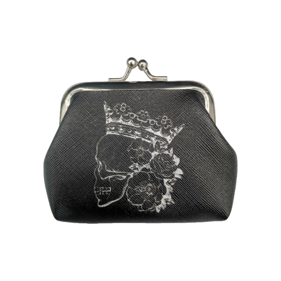 Unisex Flower Skull Pu Leather Clasp Frame Wallets display picture 4