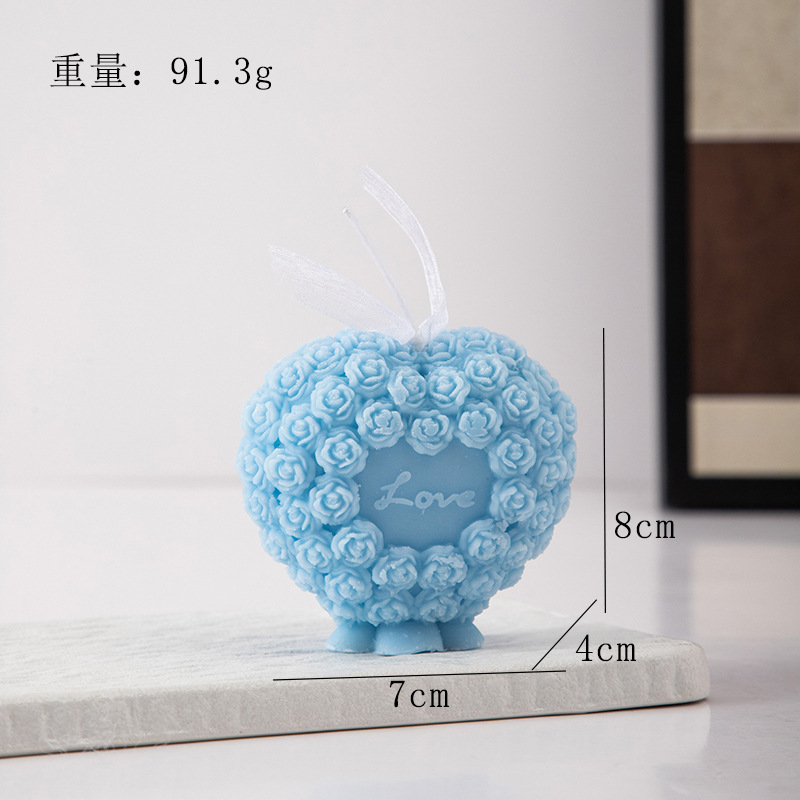 ins día de San Valentín rosa amor vela de banana DIY rosa vela hecha a mano adornos creativos para el hogar