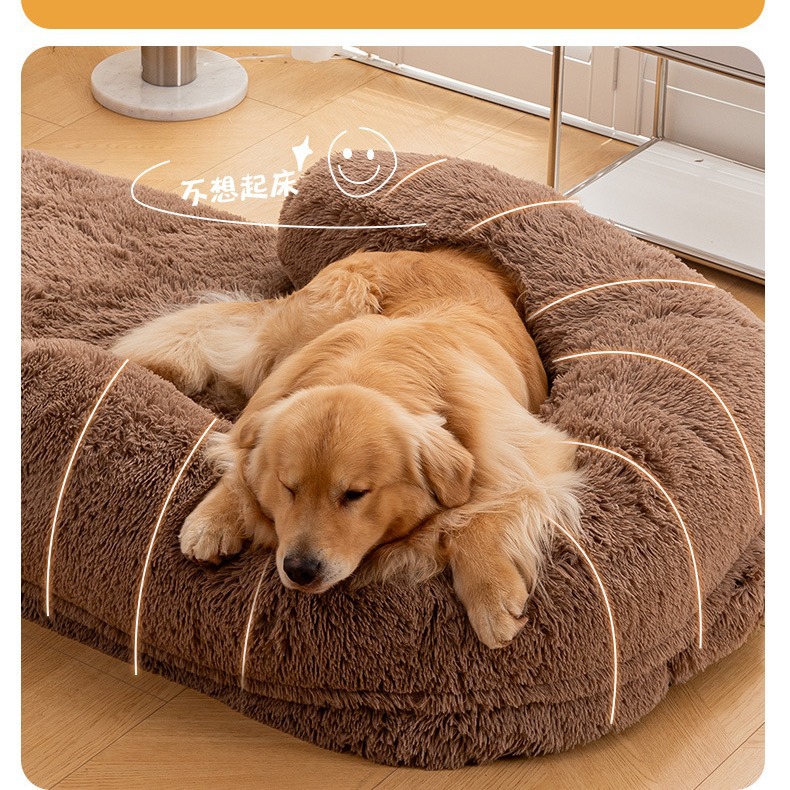 Cama para perros humanos, cojín para mascotas de gran tamaño para perros, invierno, sofá desmontable y cálido para personas perezosas que pueden dormir y acostarse