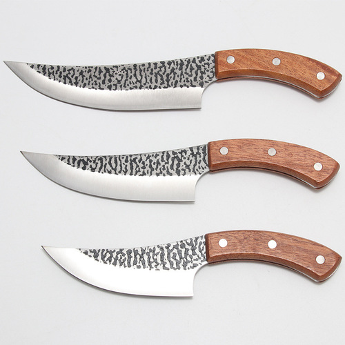 Household curved-handle butchering knife: 5-, 6-, and 7-inch boning knives, butchery cleavers, pig-killing knives, and beef/sheep carving/processing blades