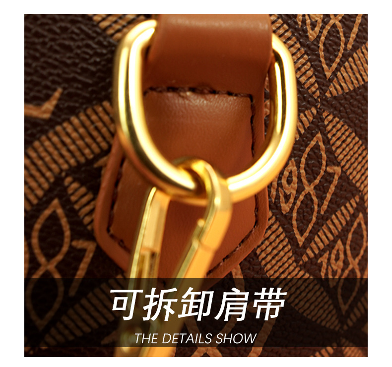This year's popular cross-border handbag for women is the 2024 new printed letter texture light luxury Boston handbag and single-shoulder bag undefined