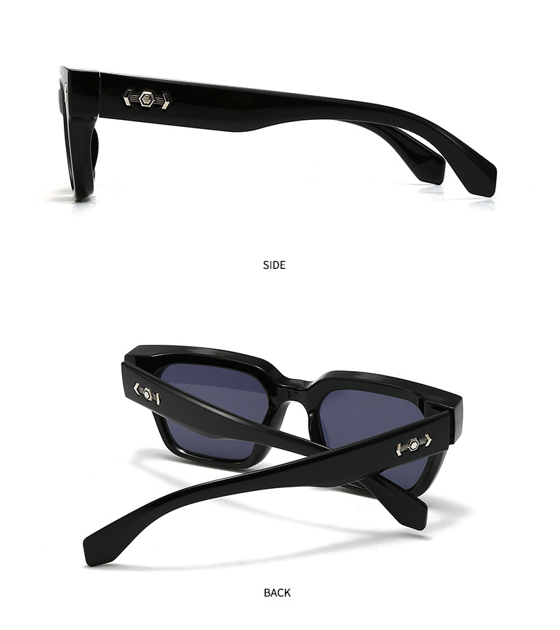 Herren Sonnenbrille Mit Quadratischem Rahmen Für Den Street-look_voghion.com
