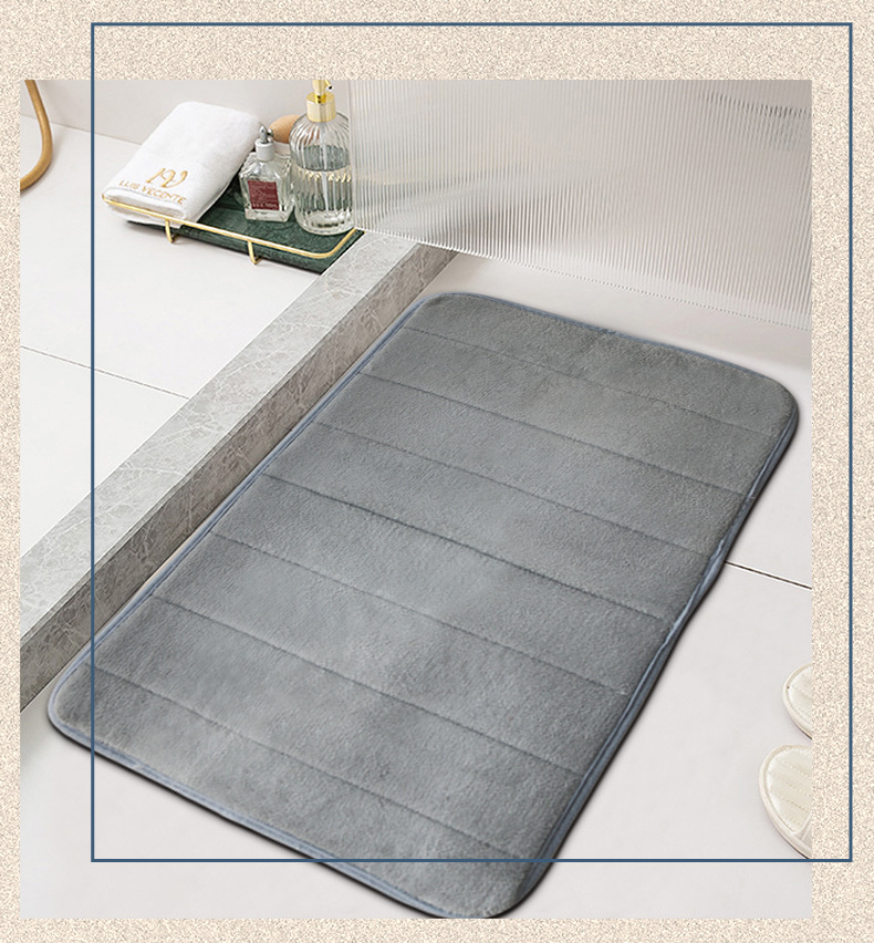 绗绣门垫,浴室脚垫,珊瑚绒地垫,卫浴地毯,定制地毯