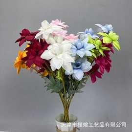 6头夕颜 婚庆礼堂路引地排仿真花吊顶酒店装饰商场美陈仿真花批发