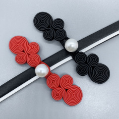 柏熙服裝輔料外套連衣裙紐扣手工織帶編織四輪豬鼻珠扣子批發廠家