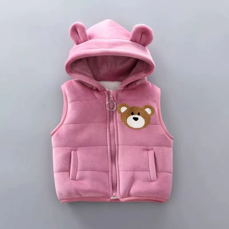Демисезонный детский флис набор, 3 предмета, оптовый, 1–5 лет, с маленькими медведями