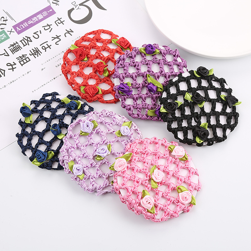 Popular hair net, professional headpiece net, work headpiece, hair tie, flower headpiece, nurse headpiece, flight attendant headpiece