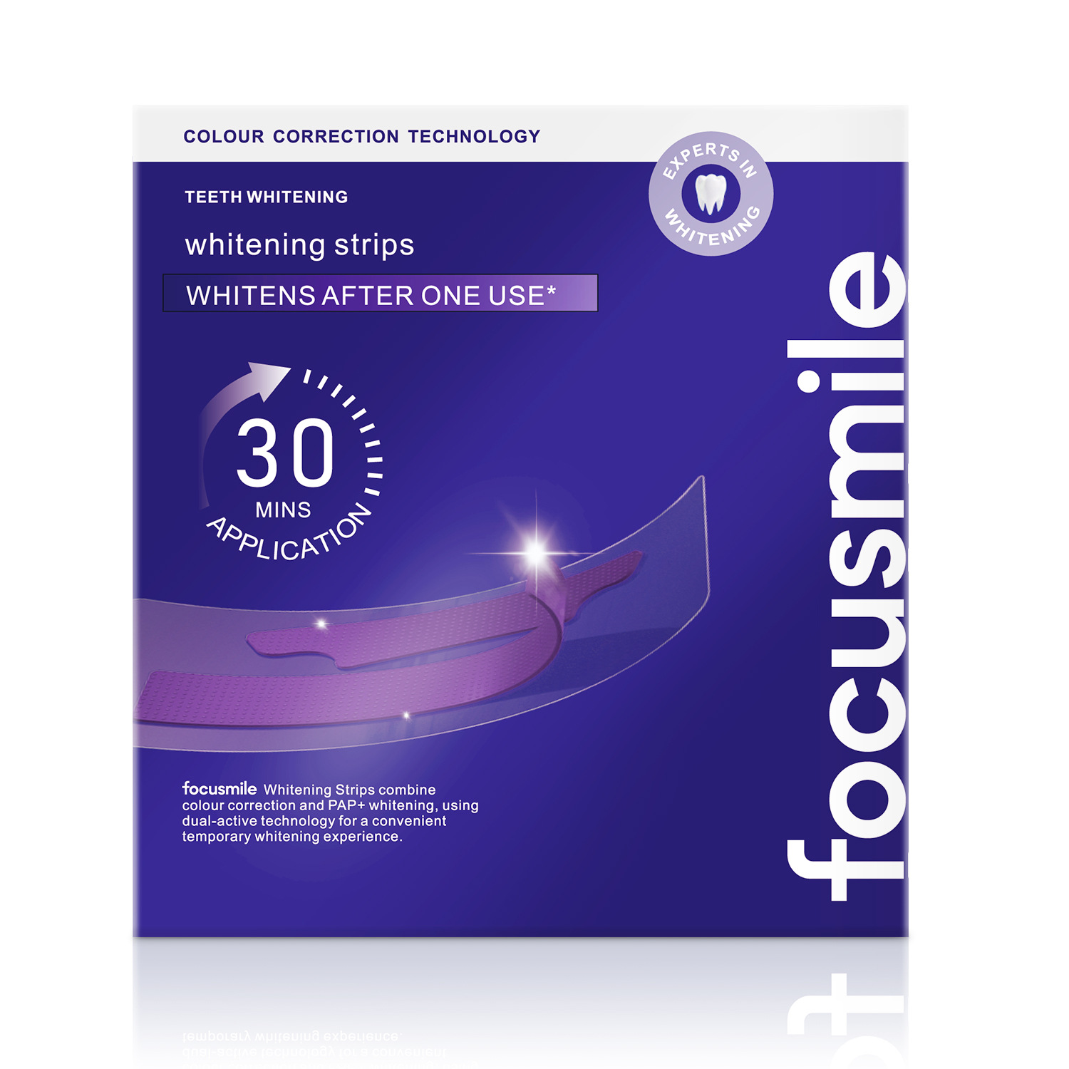 Cross-border new V34 purple teeth whitening strips, for brightening, removing yellow stains, and achieving dazzling white teeth