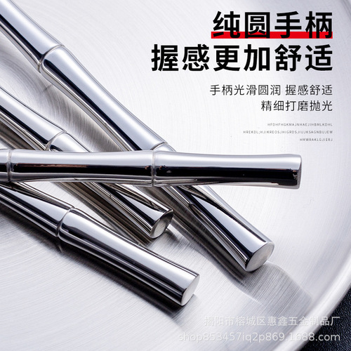 Cross-border creative bamboo handle 304 stainless steel tableware set Western food knife, fork and spoon steak knife, fork and spoon