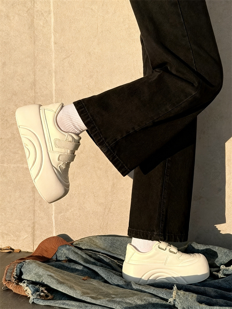 Scarpe platform stile pane donna velcro cloud bianco_voghion.com