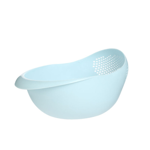 Kitchen thickened rice washing basket, lazy people's supplies, draining water, rice washing sieve, dense hole multi-purpose plastic rice washing basin