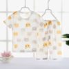 Summer breathable set, pijama, quick dry flower boy costume, Korean style, children's clothing, with short sleeve