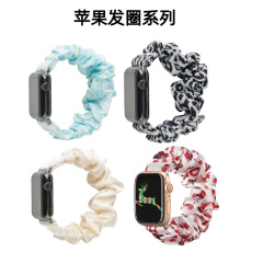 适用AppleWatch/iWatch7S8通用发圈弹力尼龙手表带柔软亲肤有弹性