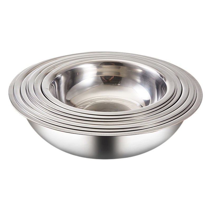 Stainless steel basin household kitchen soup basin basin thickened bathroom washbasin laundry basin flat side with magnetic wholesale