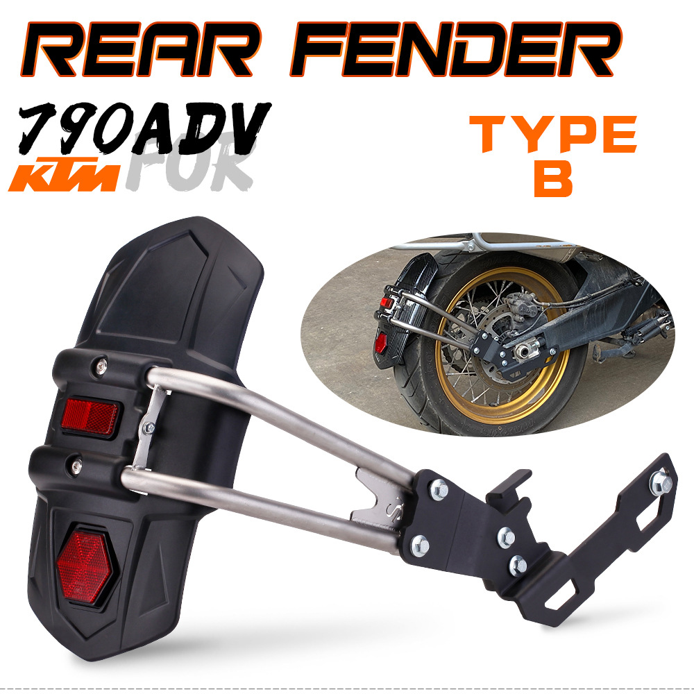 Suitable for Dongfeng 800Mt Duke790Adv Motorcycle Modified Rear Wheel Fender with Reflector