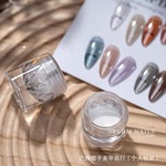 美甲极光渐变魔镜粉 新款电镀粉高级感透亮镜面粉超闪美甲店专用