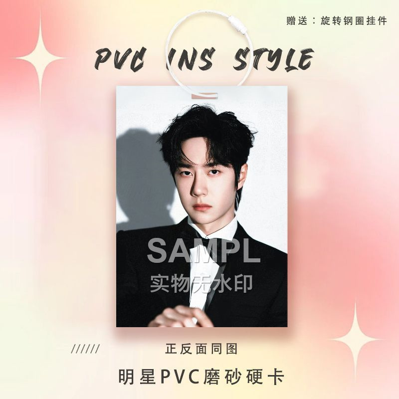 王一博応援周辺スター カード 参加証明書 PVC ハードカード キーホルダー 実店舗 スタンド スクールバッグ ペンダント|undefined