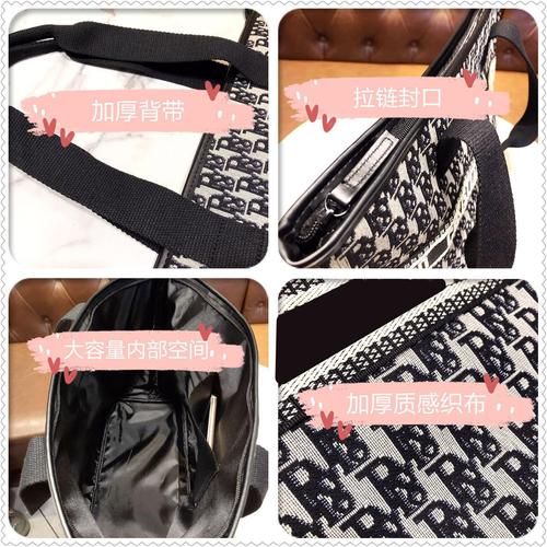 Fog Flower Black and White Letter Single Shoulder Backpack Large Capacity A4 File Bag Fashion Canvas Mummy Bag Office Commuter Bag