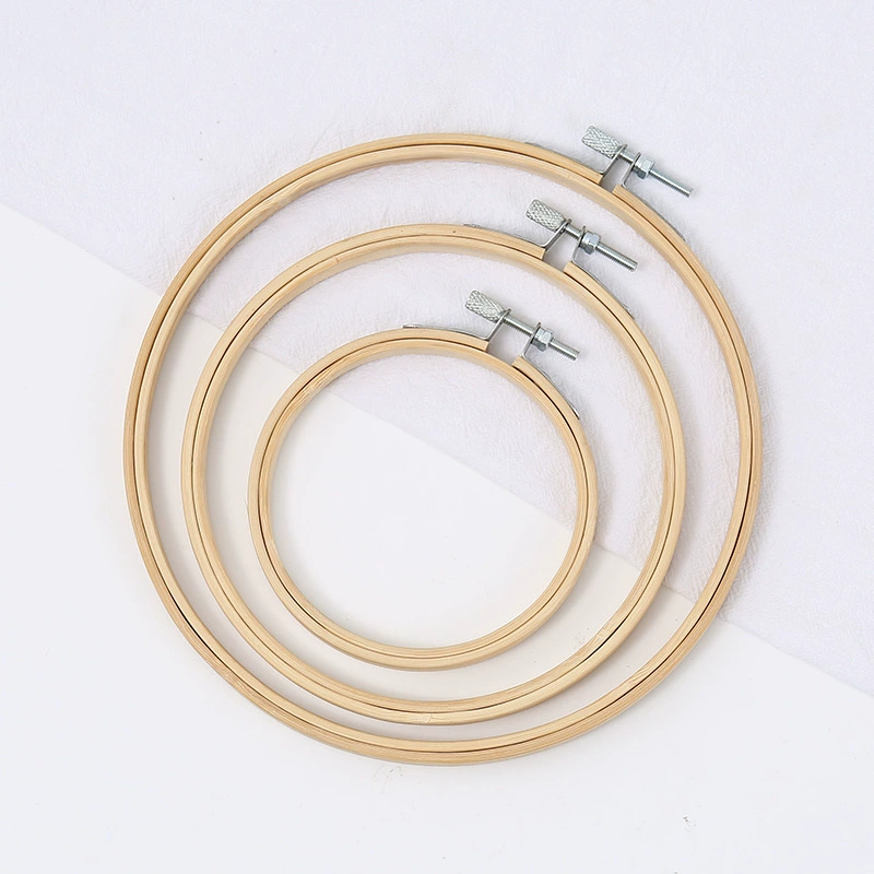 Многофункциональный круглый бамбуковый растяжитель для вышивки крестом, ручной растяжитель для вышивания, инструмент для ручной работы, регулируемый обруч для вышивания своими руками