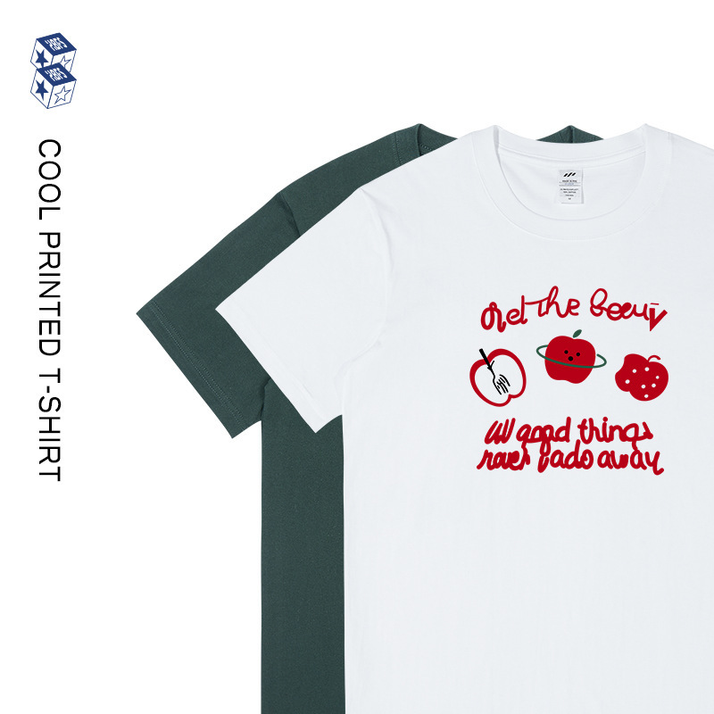 メンズ和風パーソナライズプリントコットン半袖Tシャツ、レディーストレンディラウンドネックルーズデザイントップス、メンズTシャツ卸売|undefined