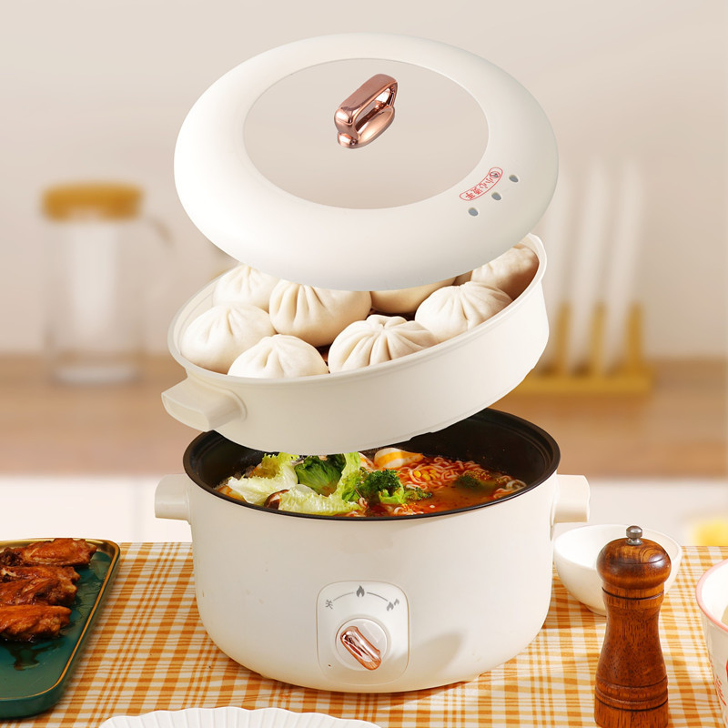 5L Electric Hot Pot High Power High Capacity Double-layer Electric Cooking Pot Multifunctional All-in-one Electric Hot Pot Household Hot Pot with Split Cooking Pot Wholesale
