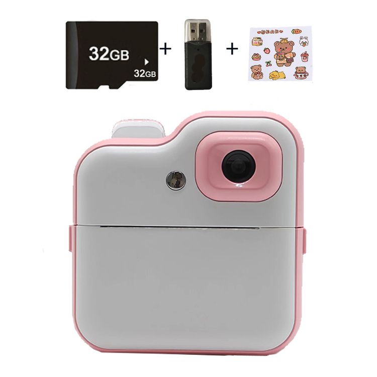 Q6 rosa+32G+lector de tarjetas+pegatina de dibujos animados